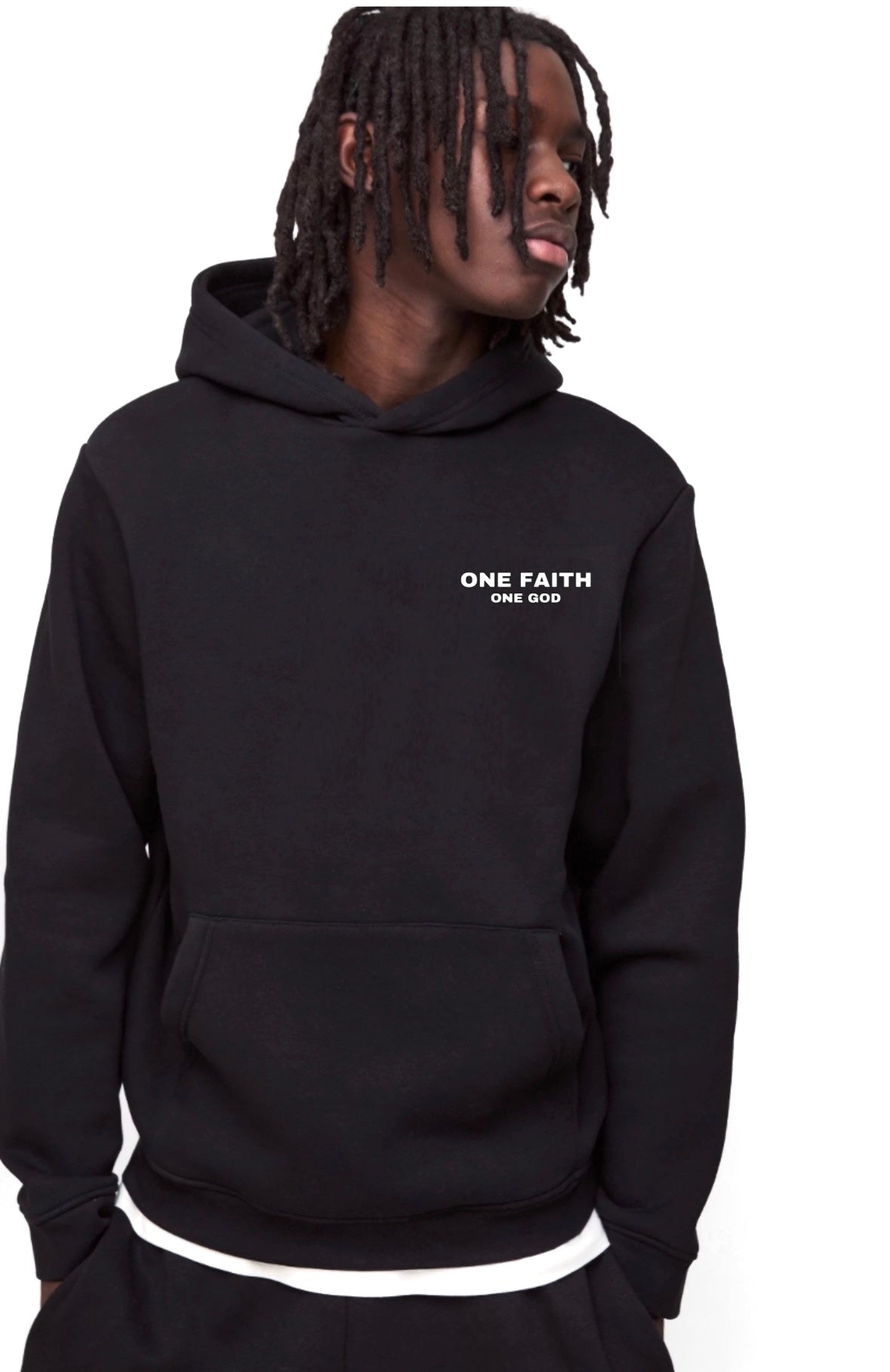 One faith one god heavy weight hoodie
