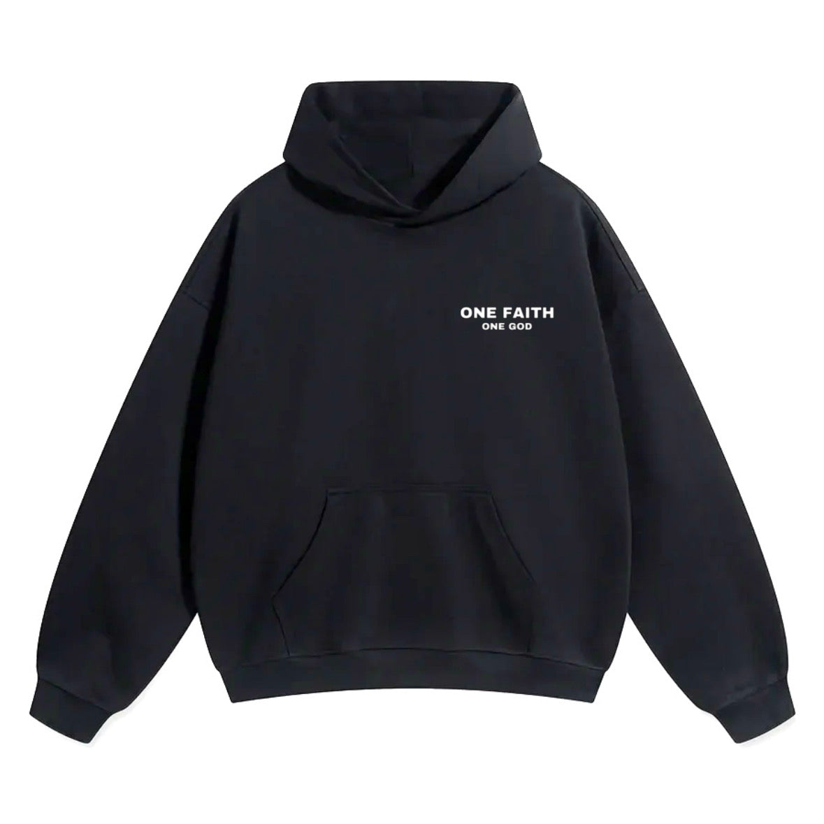 One faith one god heavy weight hoodie