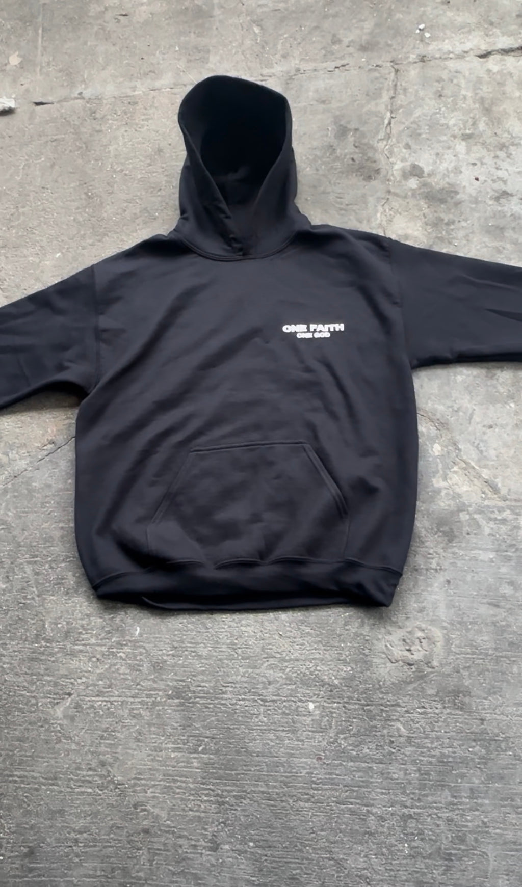 One faith one god heavy weight hoodie