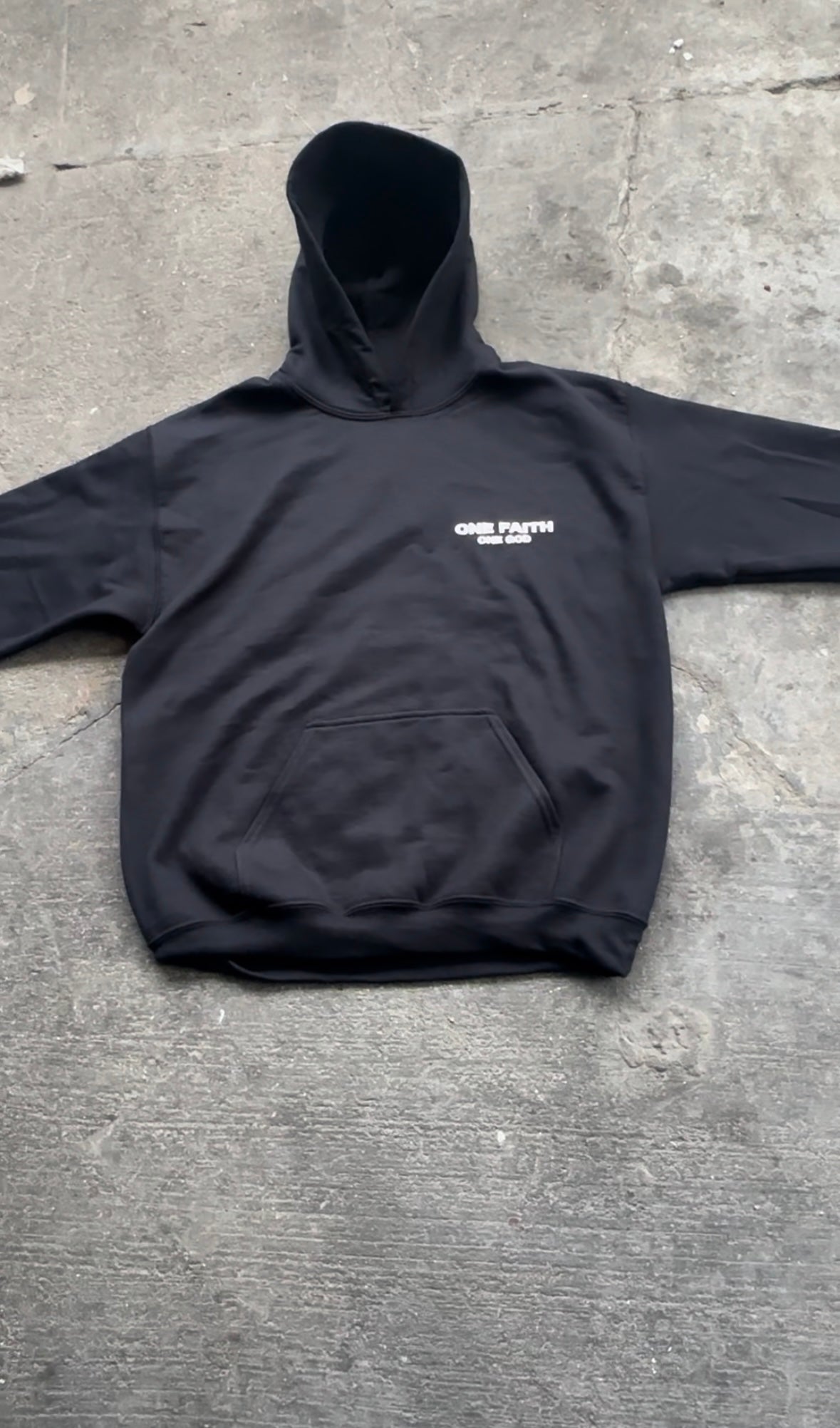 One faith one god heavy weight hoodie